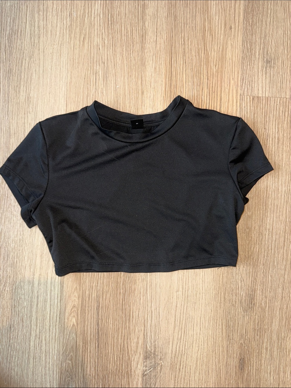 SHEIN Petite Cropped Baby Tee Short Sleeve Crop Top T Shirt